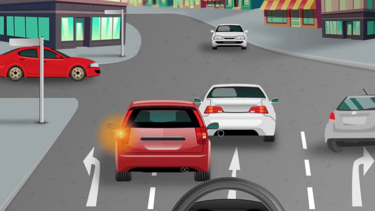 Să aștepte și să lase vehiculul din sens opus să treacă.