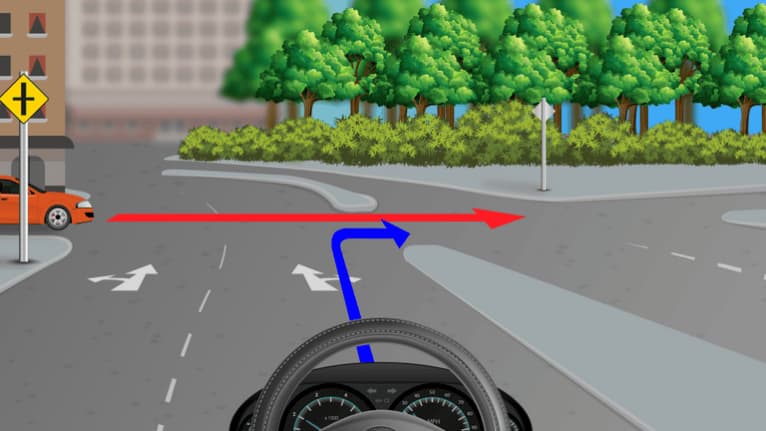Conducătorul auto poate continua înainte cu prudență.