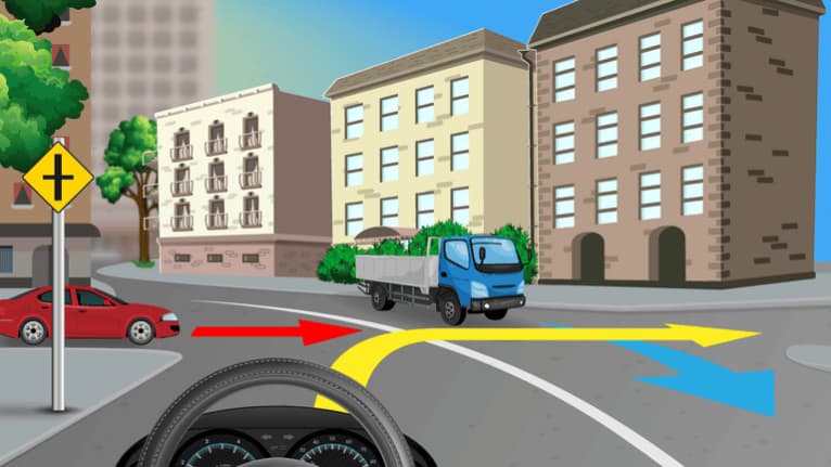 Conducătorul auto poate vira la dreapta.