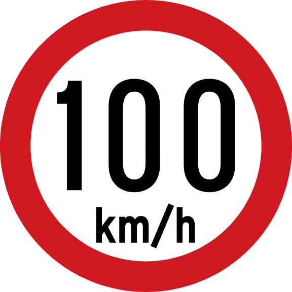 Viteza maximă este de 100 km/h.